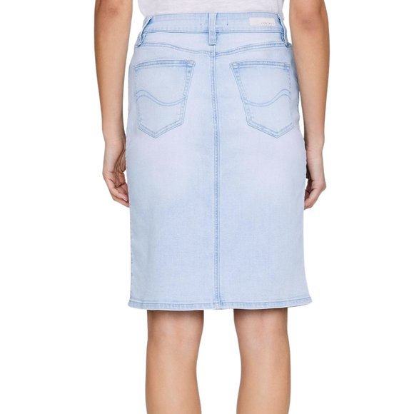 Sanctuary Jean Skirt Button Down Light Wash Denim Stretch Size 25 NEW - Picture 3 of 8